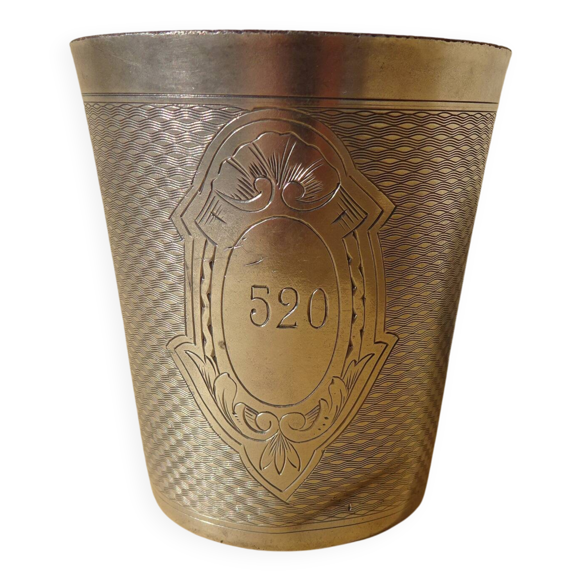 Silver-plated metal timbale Ercuis