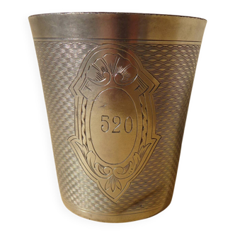 Silver-plated metal timbale Ercuis