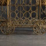Antique cast iron serving trolley, France, early 20th century