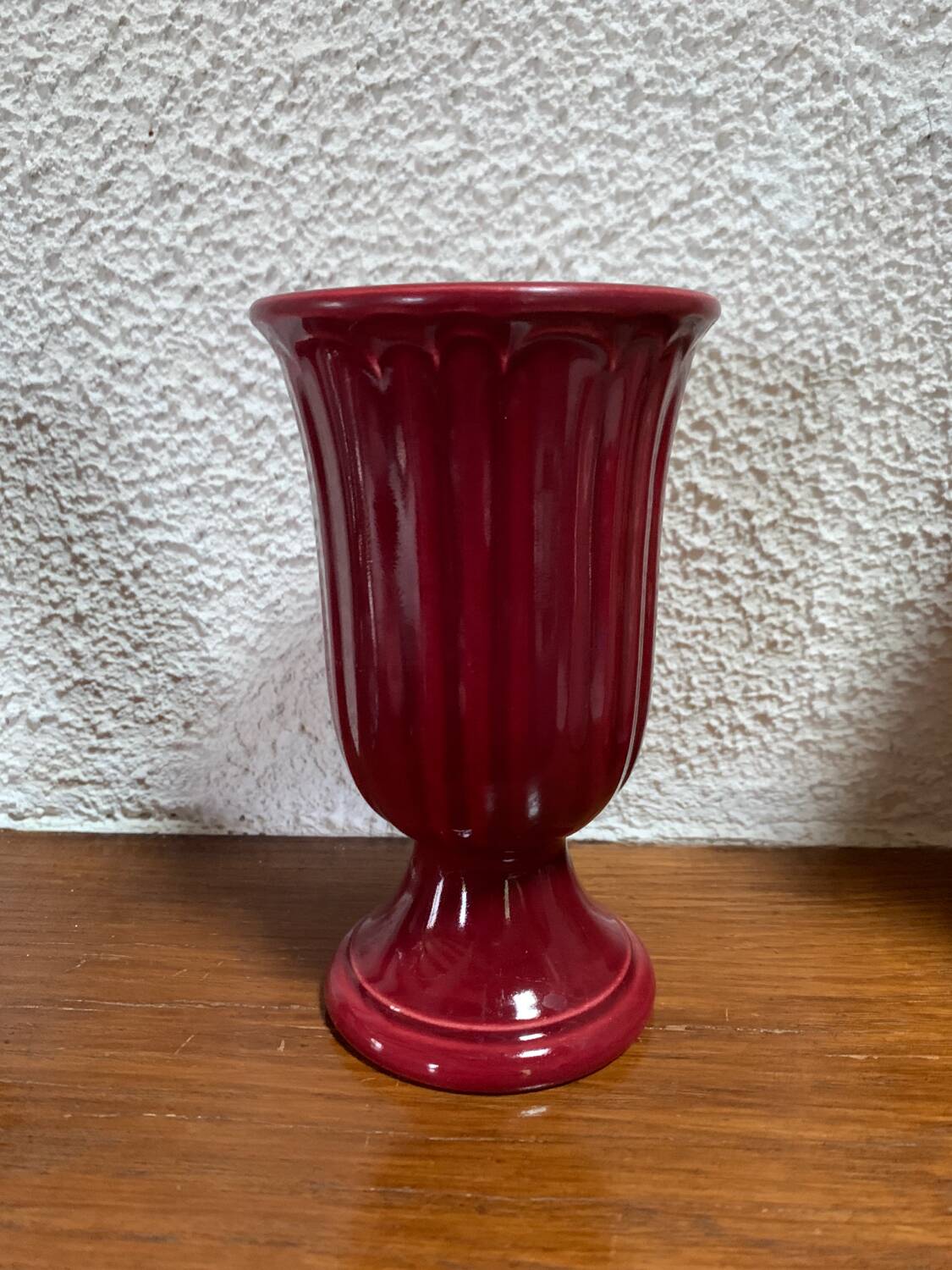 Lot de 6 mazagran en céramique émaillé bordeaux