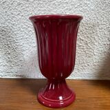 Lot de 6 mazagran en céramique émaillé bordeaux