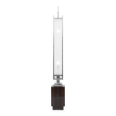 Floor lamp in chrome and Macassar ebony, France