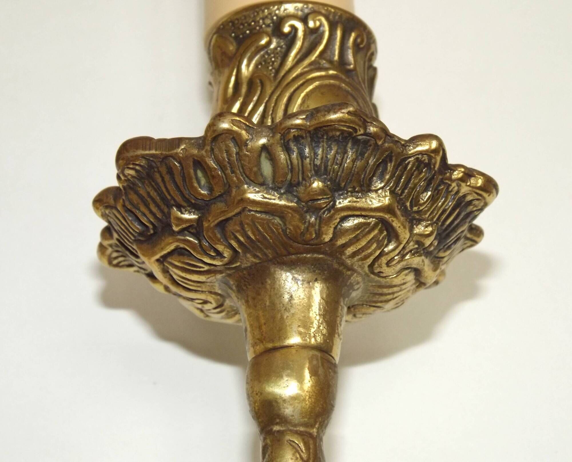 Large Vintage French Empire Style Bronze Double Wall Light With Urn Detail 4887