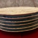 Set of 6 vintage oyster plates