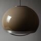 Dijkstra Lampen Mocha-Brown Acrylic Dome Pendant Lamp, 1970s Space Age.