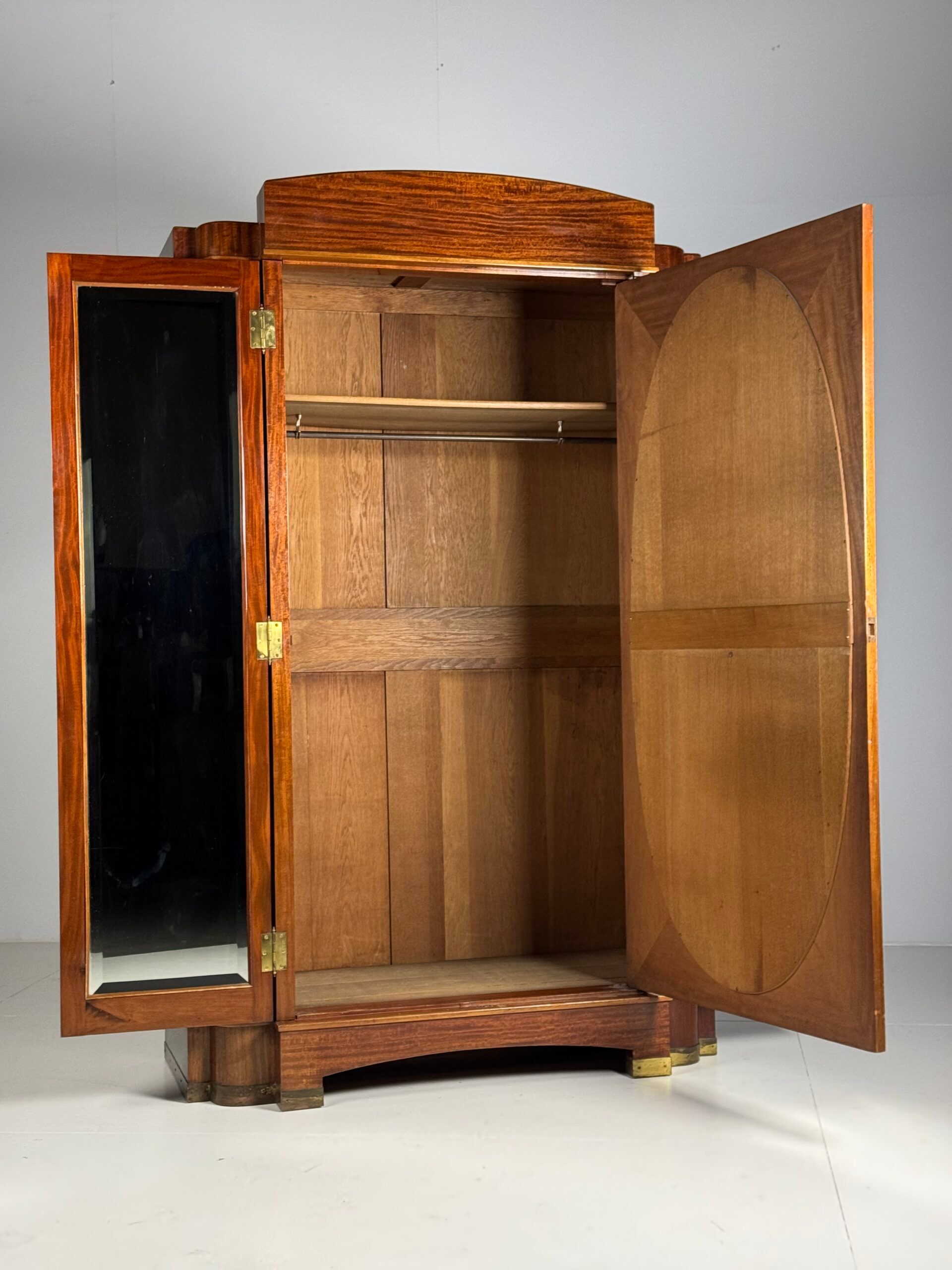 Art Deco wardrobe with mirrors