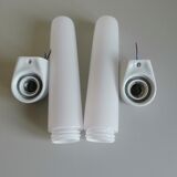 1960’s modernist mid-century Wilhem Wagenfeld pair of sconces for Lindner gmbh