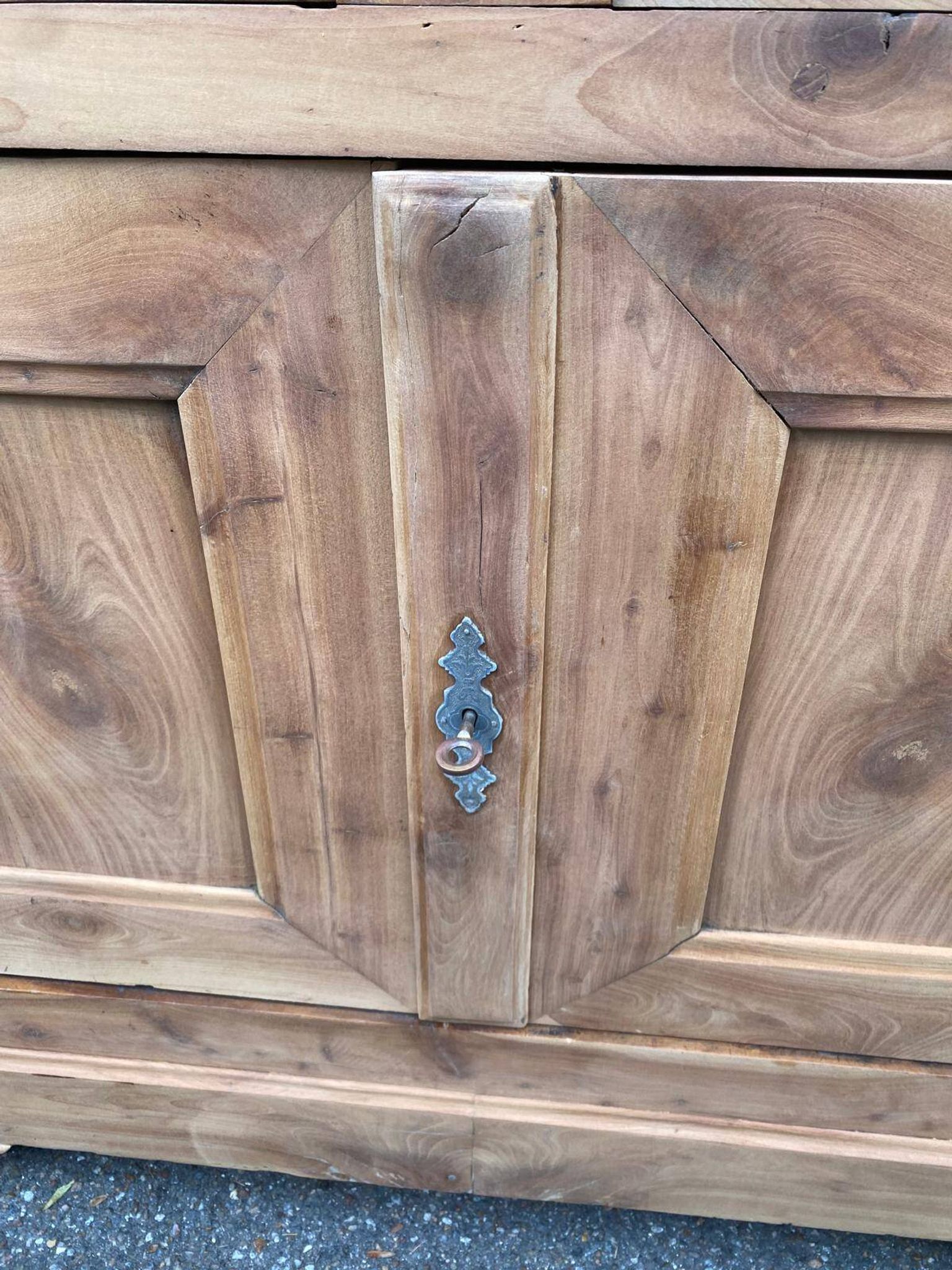 18th-century stripped buffet in solid walnut