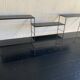 Paire étagères vintage 1960 string noires  - 49 x 58 cm