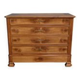 Cherry wood chest of drawers, Louis-Philippe style – 1900