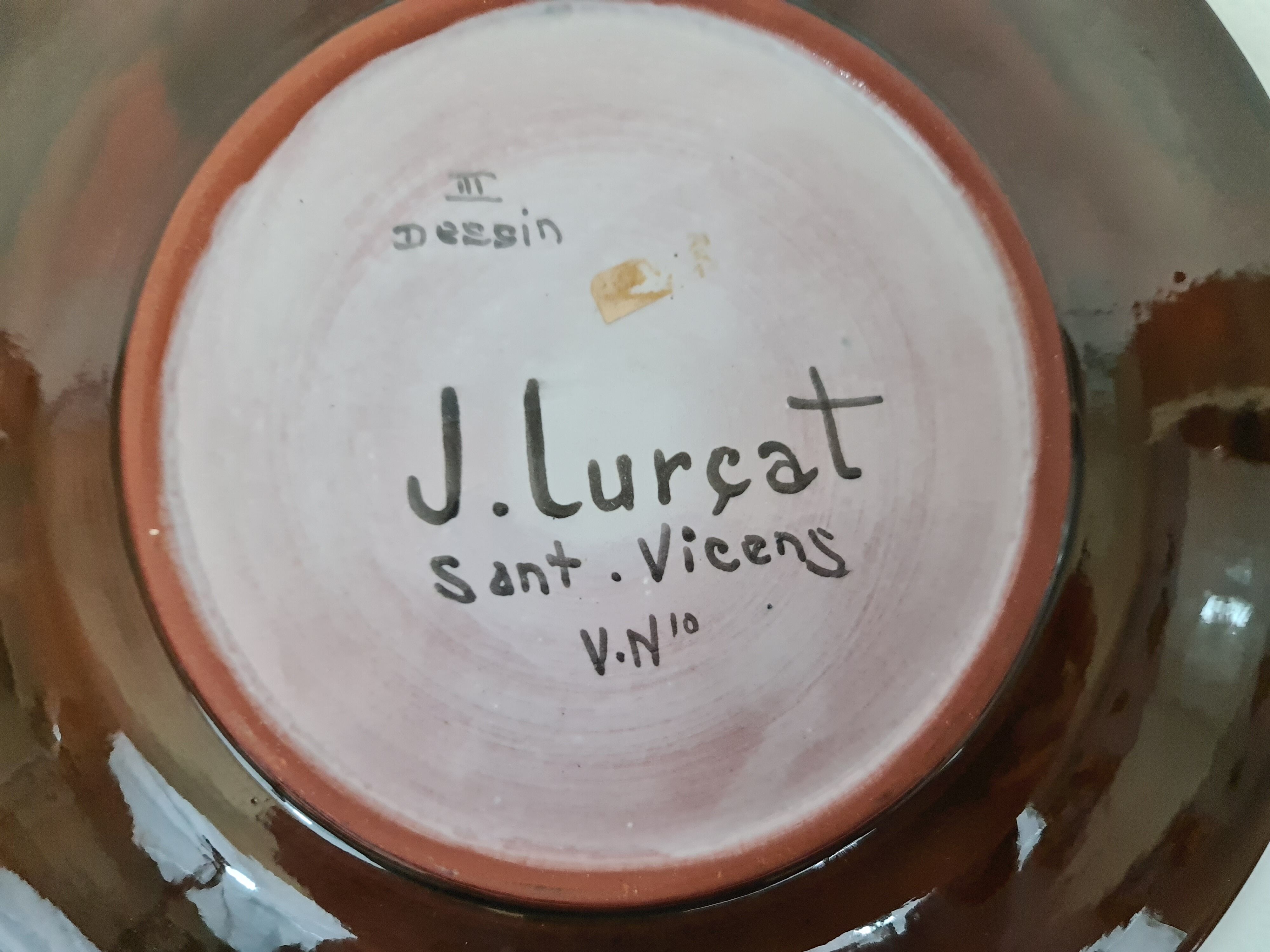 Enamelled ceramic plate by Jean Lurcat for Sant Vicens around 1950