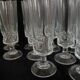 12 antique crystal champagne flutes