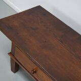 Table basse rustique en châtaignier de style campagnard espagnol du XIXe siècle