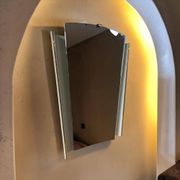 Vintage 1950s wall mirror with lighting
