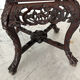 Carved Chinese table + marble – 35x35x50 cm