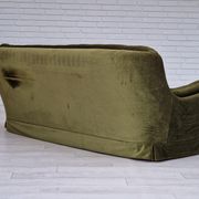 1970s, Swedish design by Swedfurn, Slätta Möbler, 3 seater sofa, vintage velour.