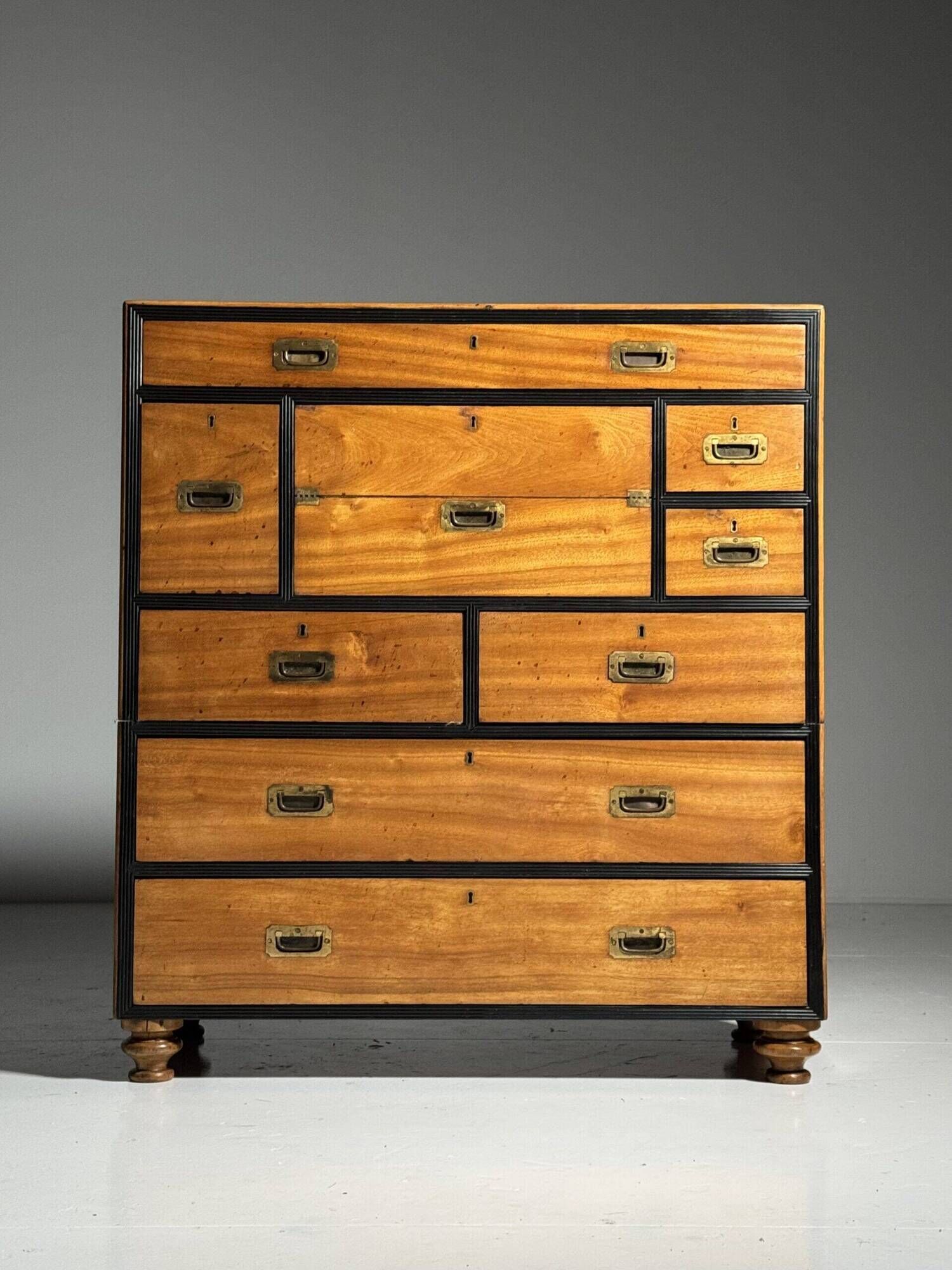 Campaign chest of drawers 19th century