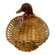 Woven wicker duck basket