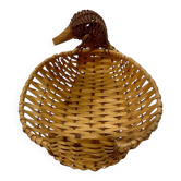 Panière canard en osier tressé