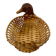 Woven wicker duck basket