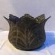 Cache pot plants metal shape petals flowers decoration vintage garden decoration