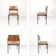 Chaise empilable vintage Mid-Century en bois design danois piètement métal