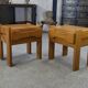 Paire de chevets en orme pour maison regain 1970's