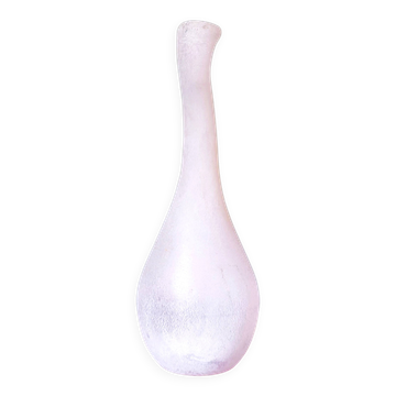 Vase en verre d'art italien satiné – Verre soufflé à la main, XXe siècle