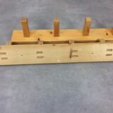 2 pine wall coat racks 4 hooks, chalet decoration