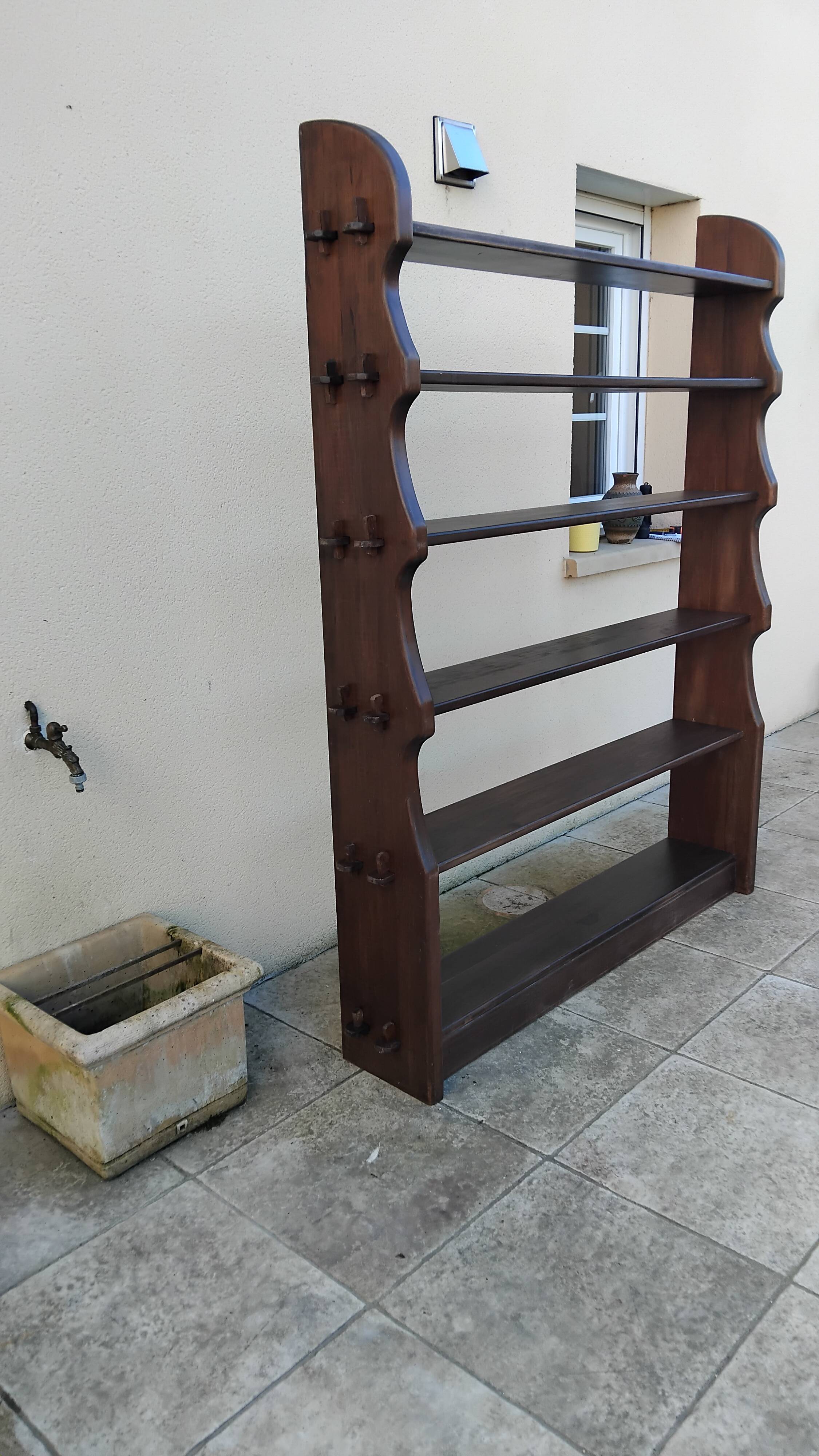 Brutalist design Scandinavian bookshelf Olavi Hänninen vintage