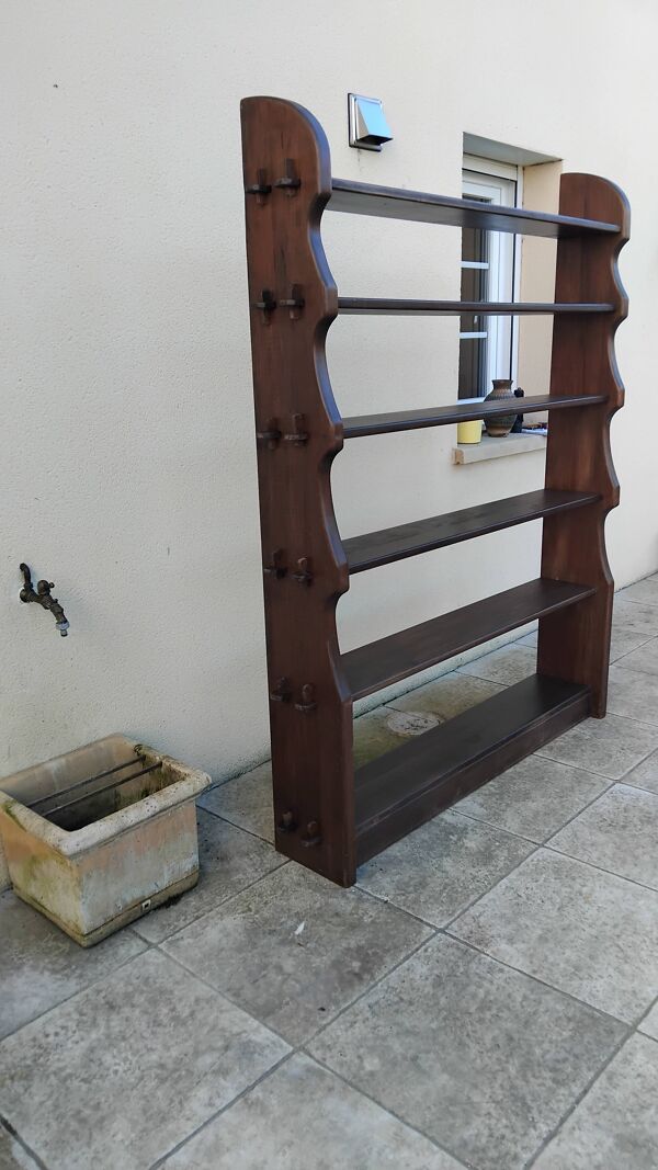 Bibliothèque Etagère scandinave design brutaliste Olavi Hänninen vintage