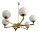 Stilnovo chandelier, six-arm, Germany 1960s