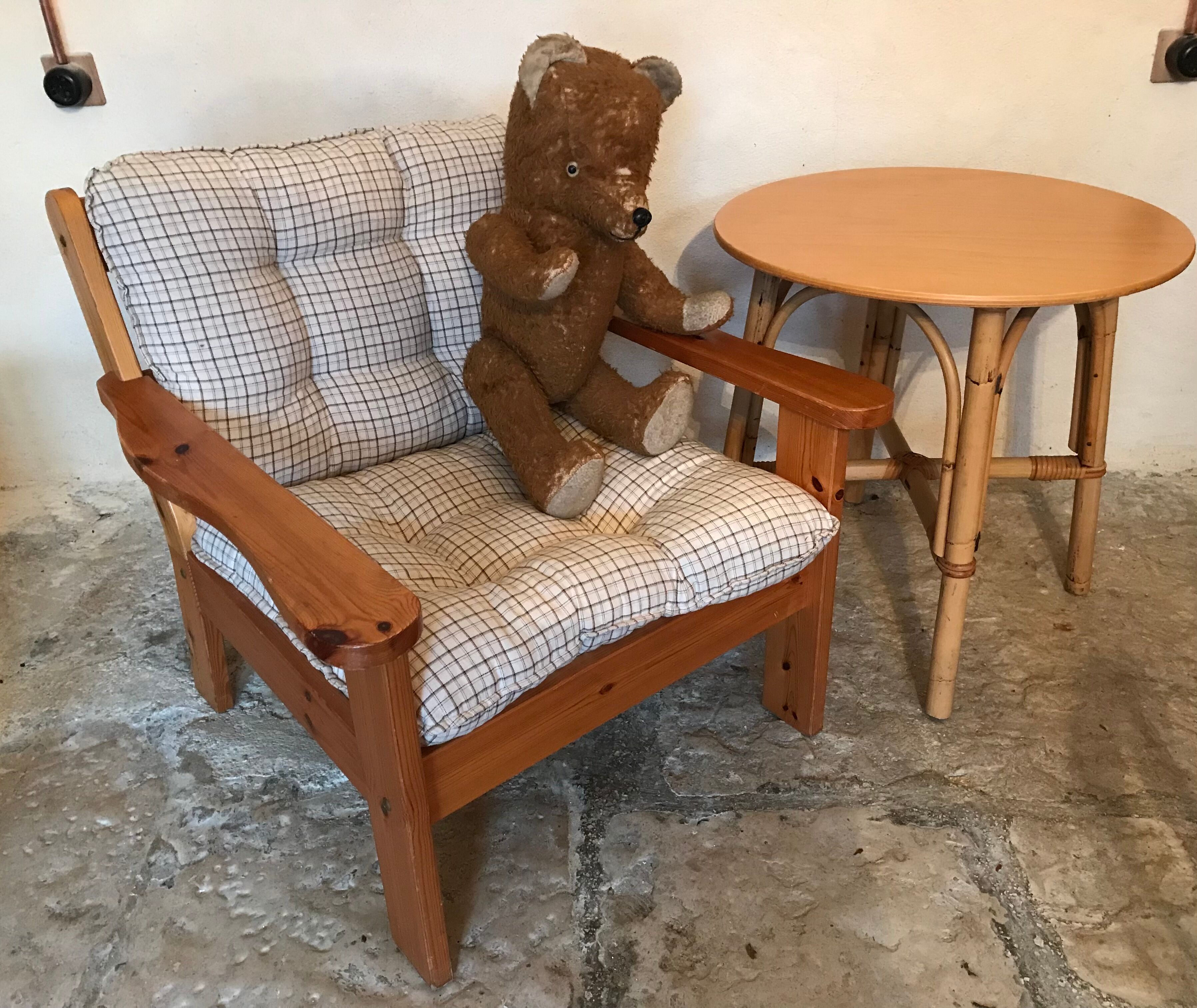 Vintage Danish armchair 1980's in pine