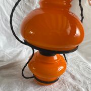 Lustre suspension, vintage, opaline, Orange Annee70