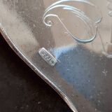 Silver-plated metal serving spoon and French fry shovel signed "Wiskmann"