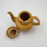 Yellow ceramic teapot