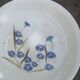 Set of 4 dessert plates Longchamp model of old bluebells.