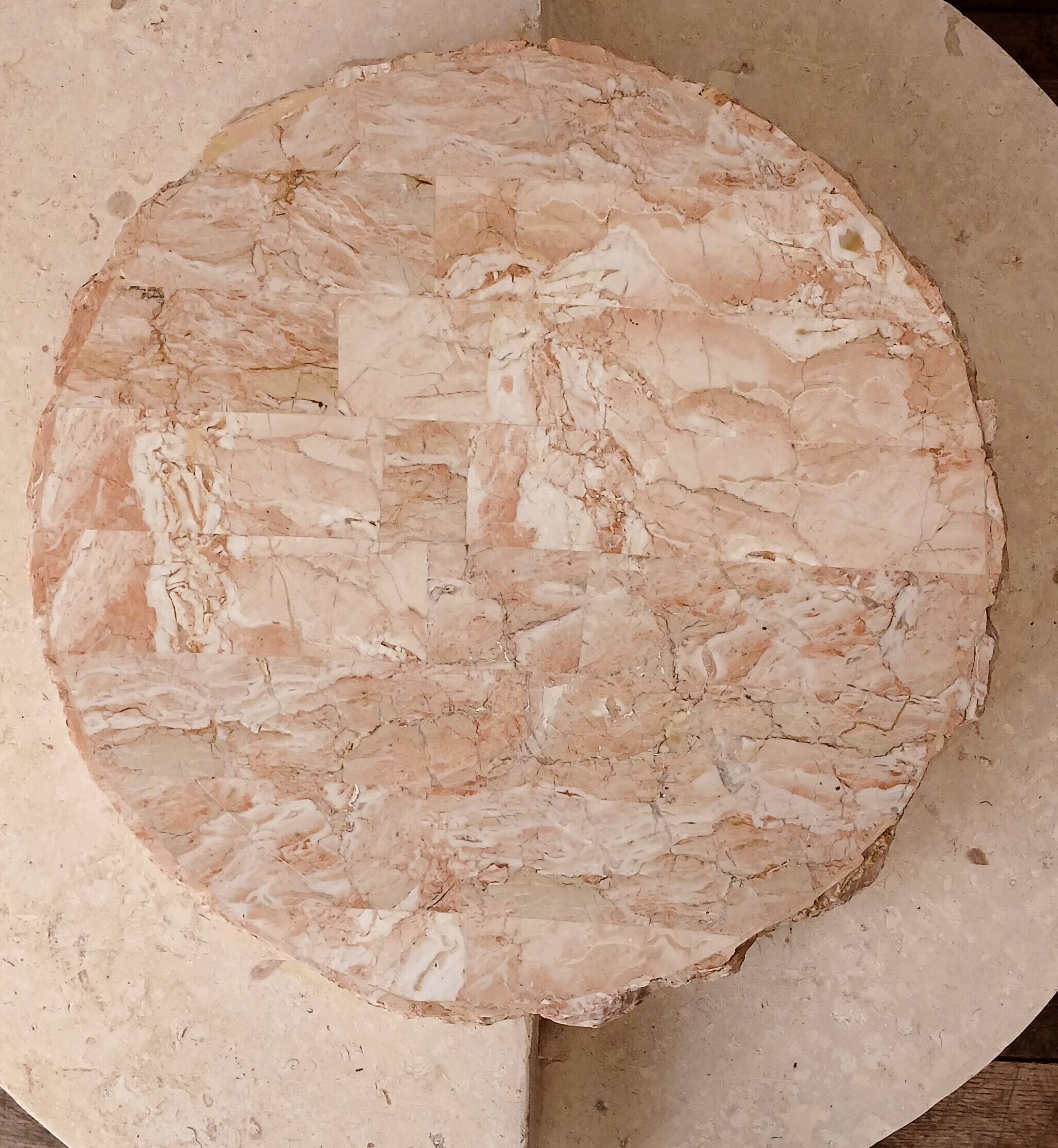 Magnussen Ponte, 1980 brutalist fossil stone coffee table