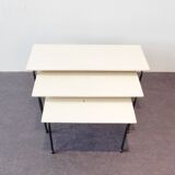 Set of 3 Twello nesting tables by Martin Visser for 't Spectrum, 1950's