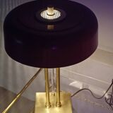 Lampe laiton plexi métal perforé 1954