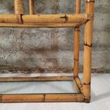 Bibliothèque étagère en bambou vintage