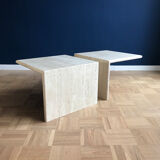 Travertine side tables, Italy 1970