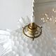 Antique pleated pendant light