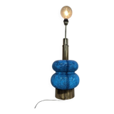 Vintage blue glass floor/table lamp