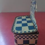 Art Nouveau matchbox in lithographed sheet metal decorated with Lustucru decoration