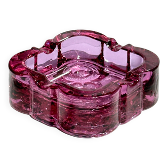 Cendrier en verre alexandrite italien des années 1970