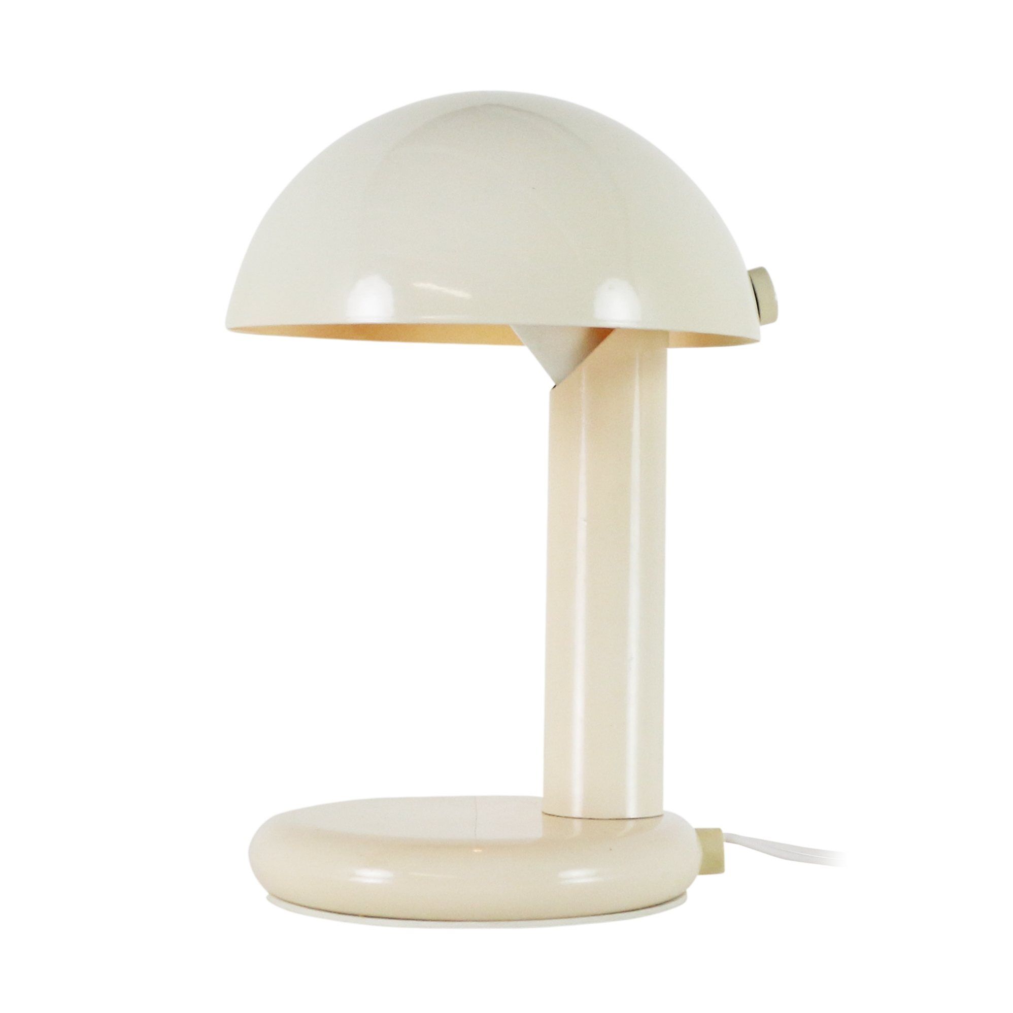 Cream white adjustable metal desk light, 1970s