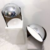 Mid-Century Modern Pair of Chrome and Plexiglass, 1970s