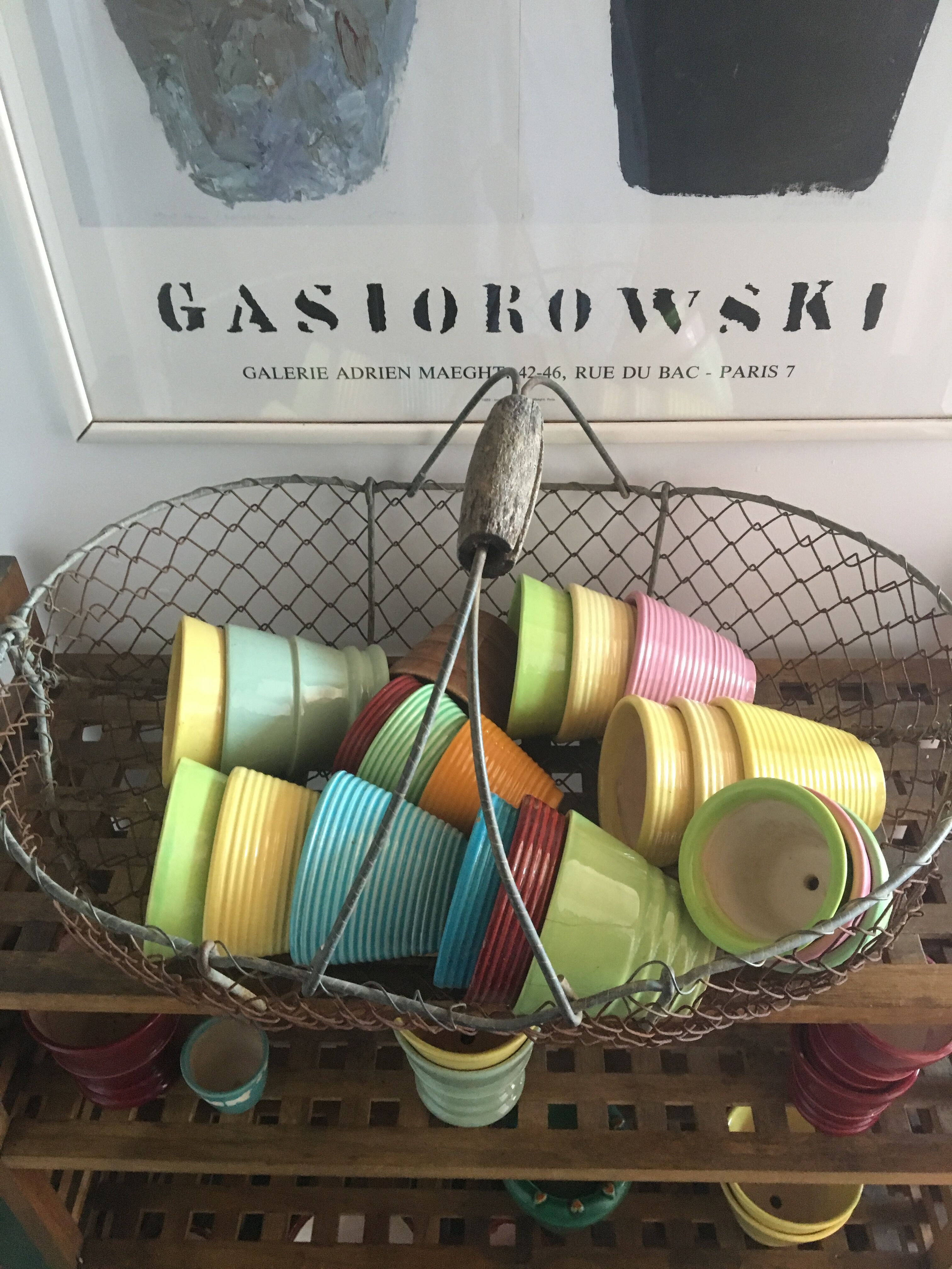 1960s Coloured glazed ceramic pot