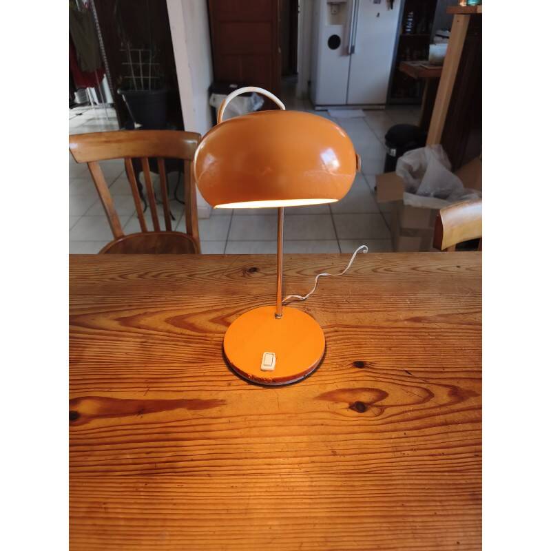 Vintage orange metal lamp